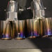 Lot of car exhaust extension pipes