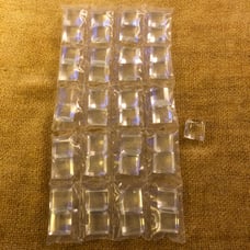 Square glass craft for necklace