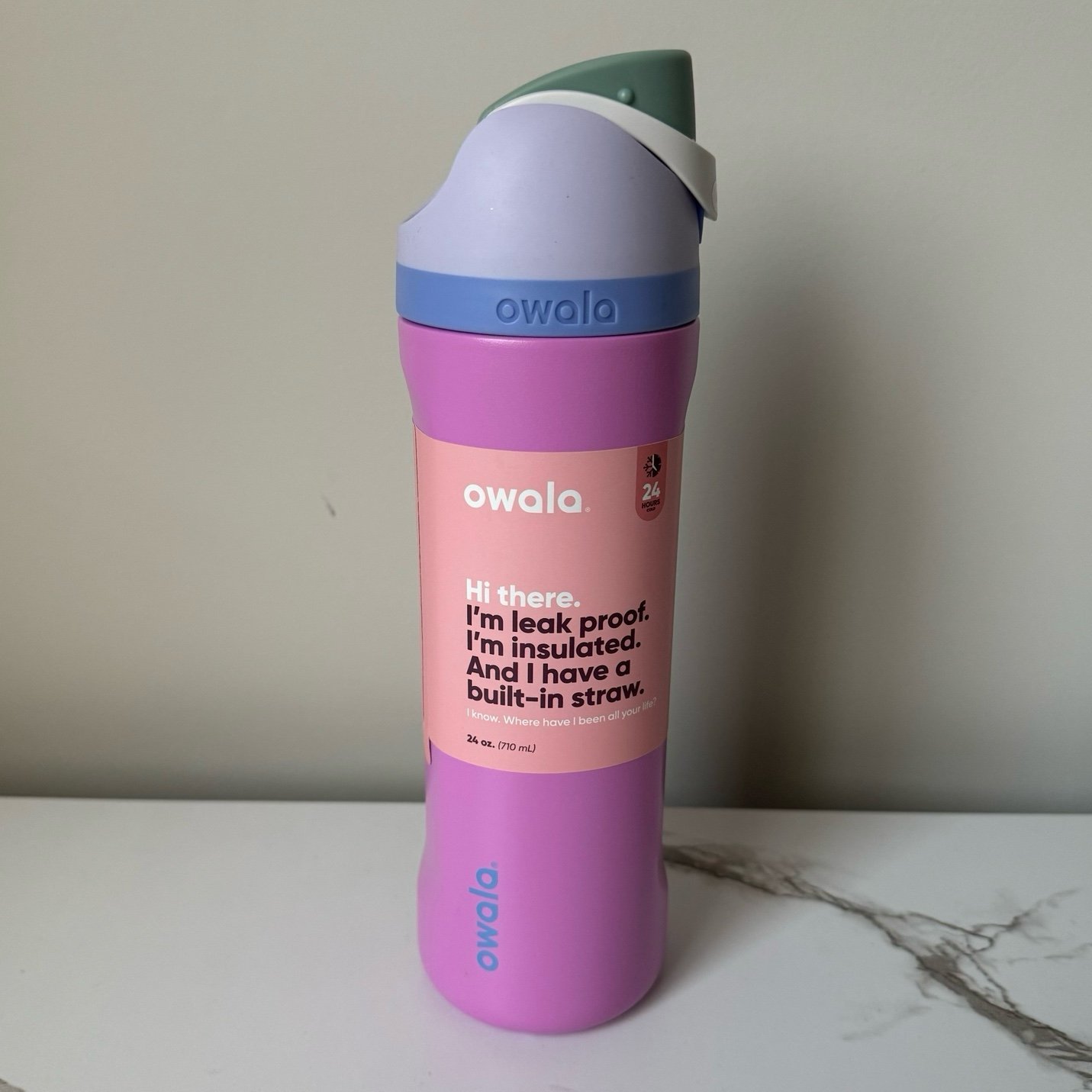 Owala FreeSip Water Bottle-- Lilac 24oz