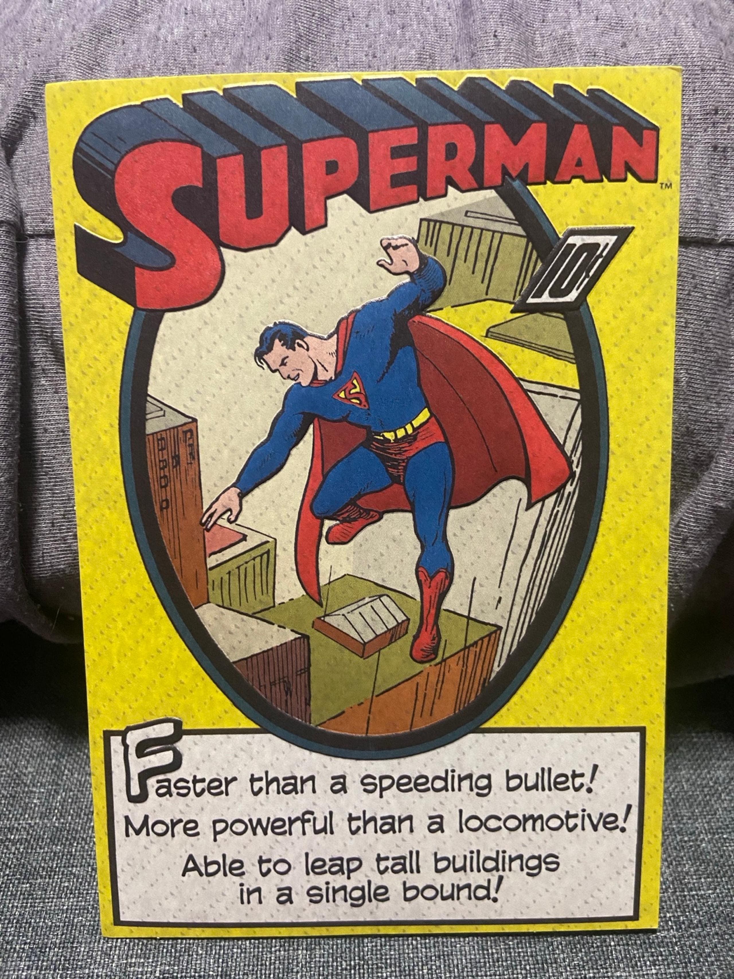 Superman DC Superhero’s Happy Birthday Card. Greeting Card. 5x7” NEW.