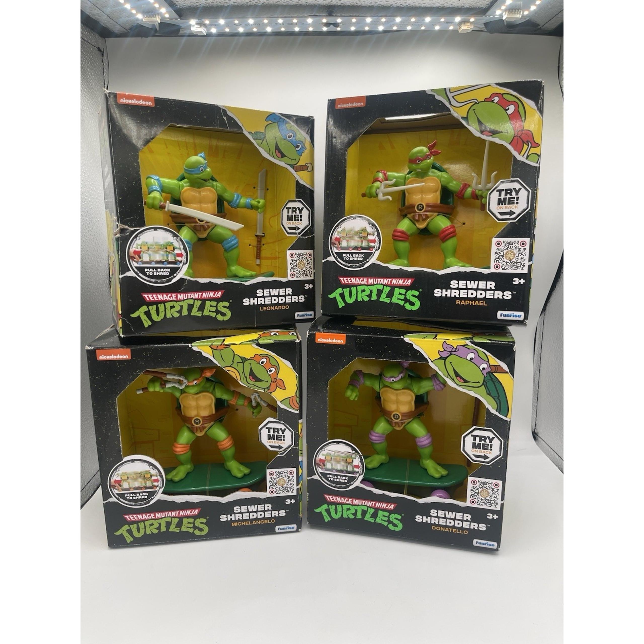 NIB Teenage Mutant Ninja Turtles TMNT Sewer Shredders 5" Complete Set of 4