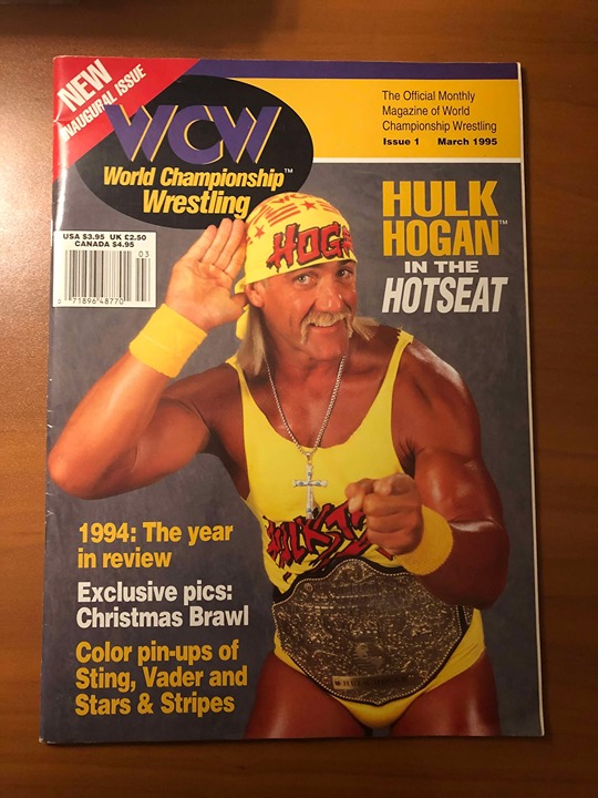 *VINTAGE* WCW Wrestling Magazine Issue 1 With Sting Poster WWE Hulk Hogan