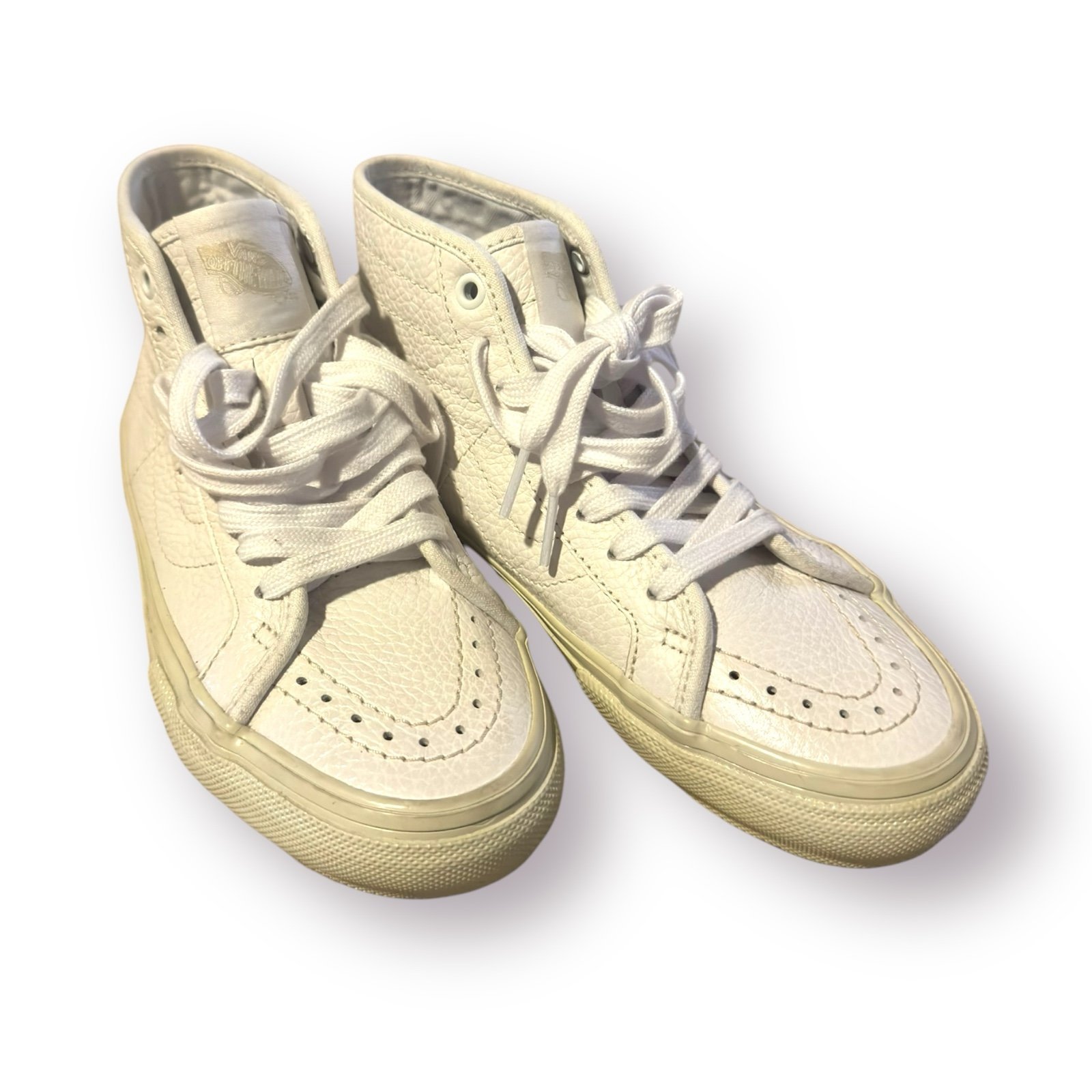 Vans White High Tops Sk8 Hi Boys Size 3.5