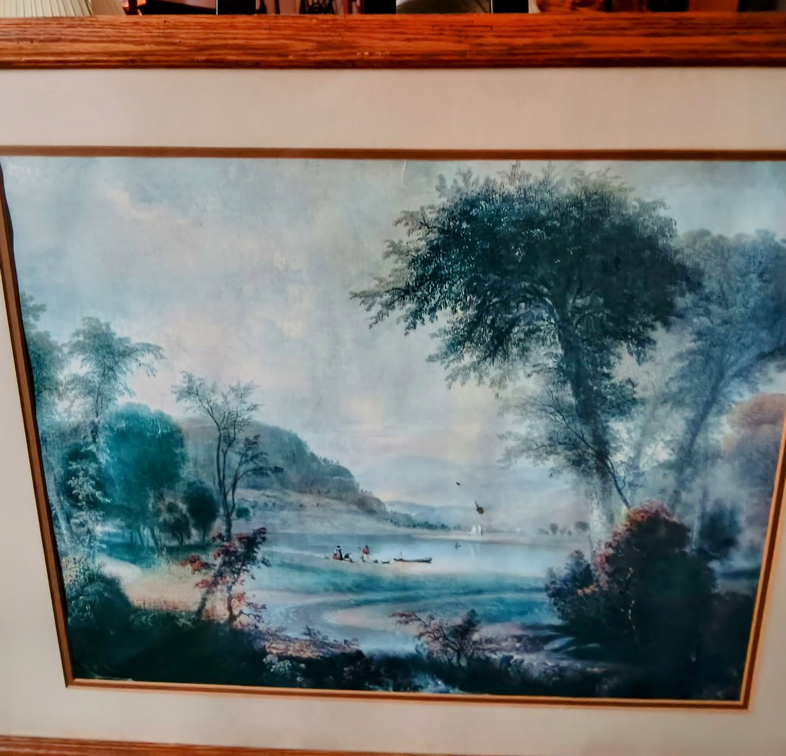 Framed print of a landscape.