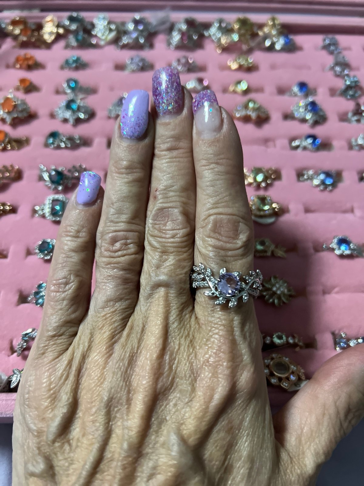 Southern Garden party the Ella May ring size 6 purple kunzite