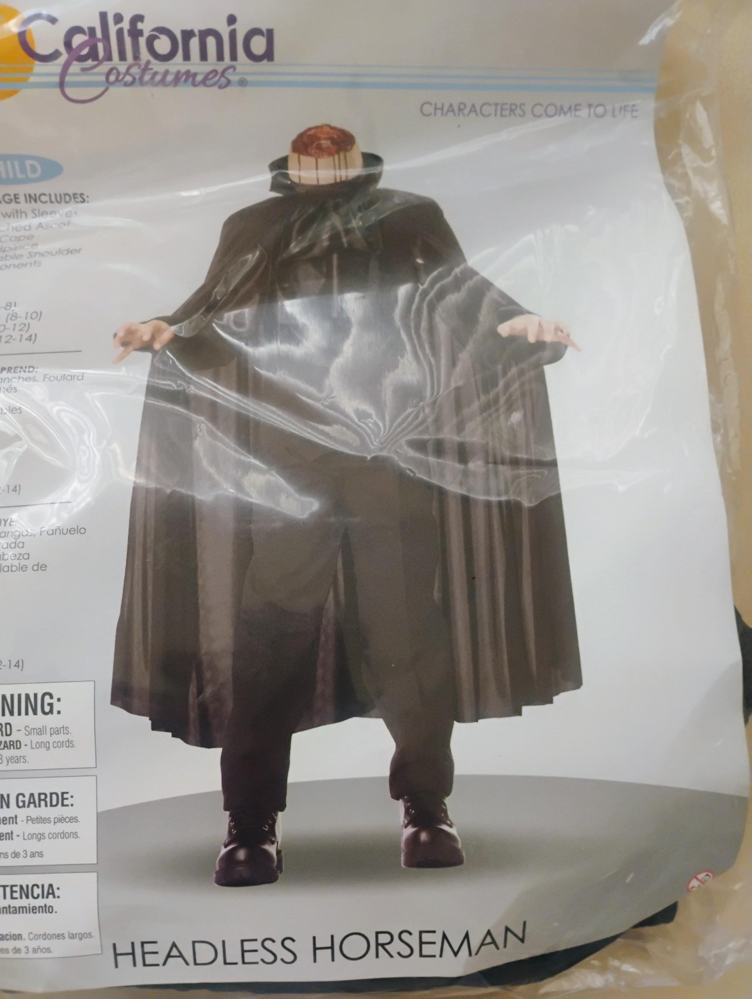 California Costumes Headless Horseman Kids Size 12 NWT