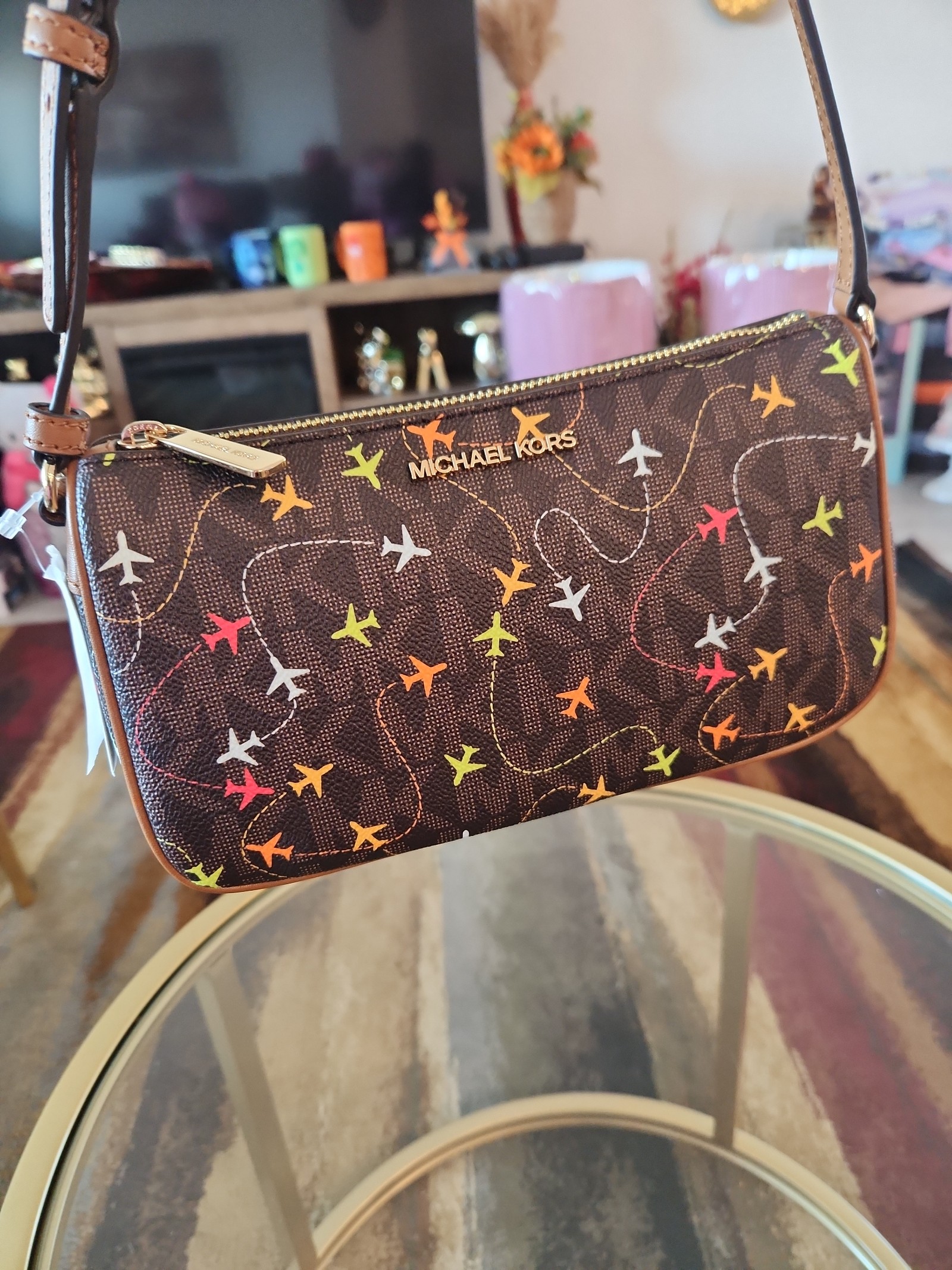 Michael Kors Jet Set Airplane Shoulder Purse