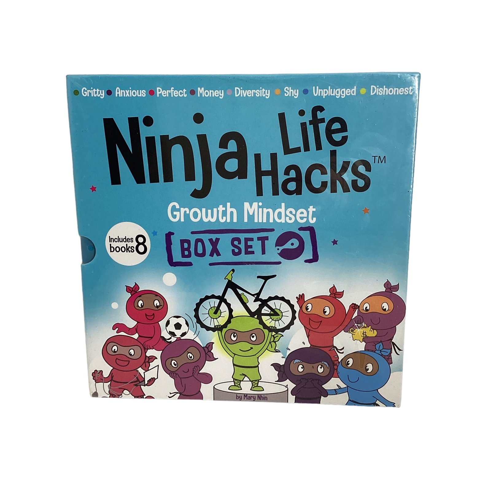 Ninja Life Hacks Growth Mindset 8 Book Box Set : Gritty Anxious Perfect Money