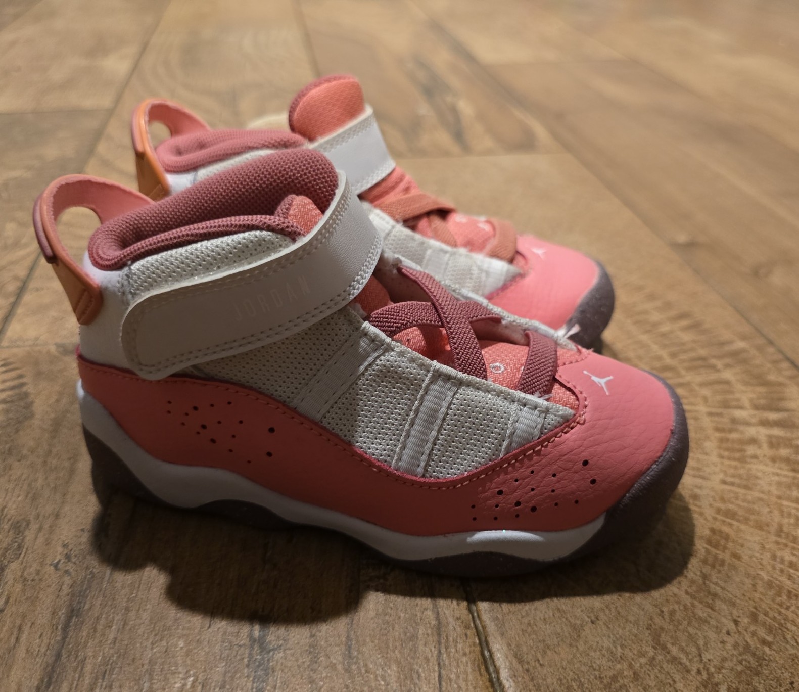 Jordan 6 Rings TD 'Coral Chalk Sz