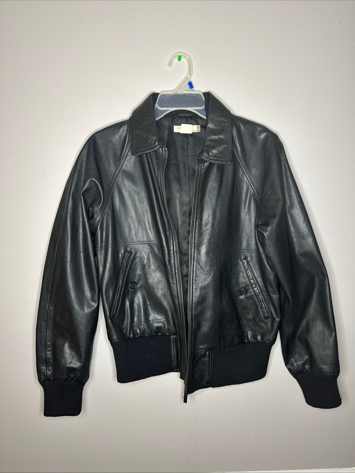 J.Crew 100% Leather bomber jacket