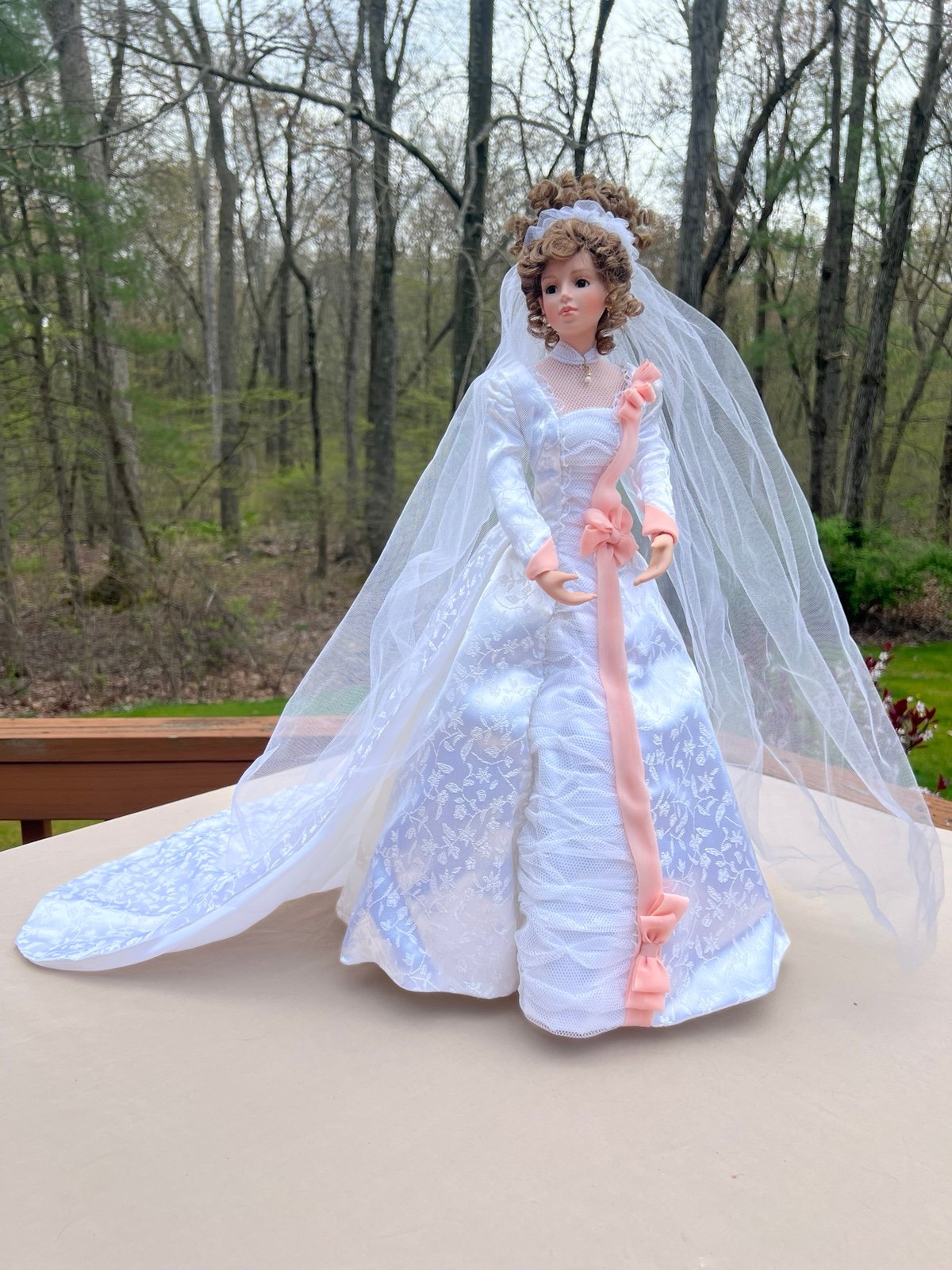 Ashton Drake Galleries Porcelain Bridal Doll Wedding Gown