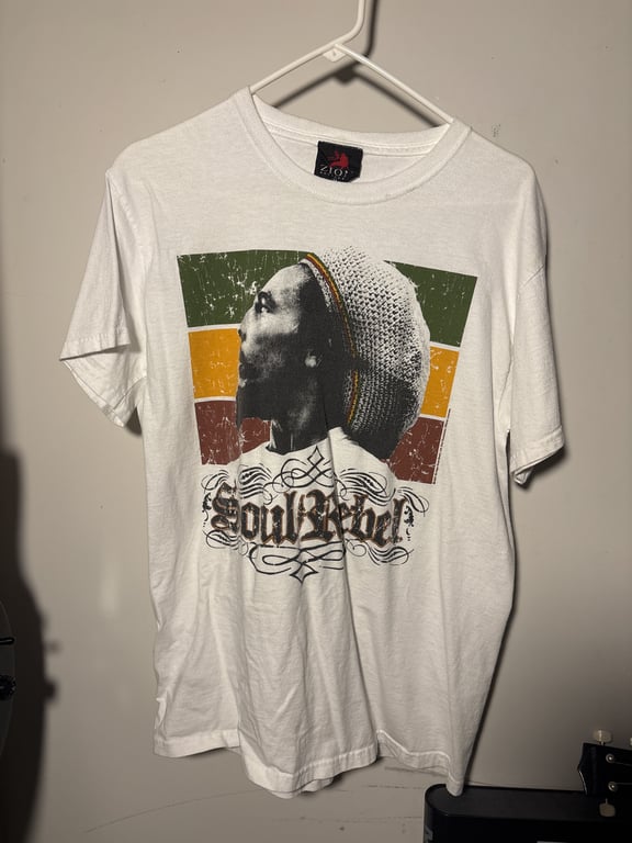 Y2K 2007 Bob Marley Shirt Soul Rebel Reggae Men's Tee Large | eBay