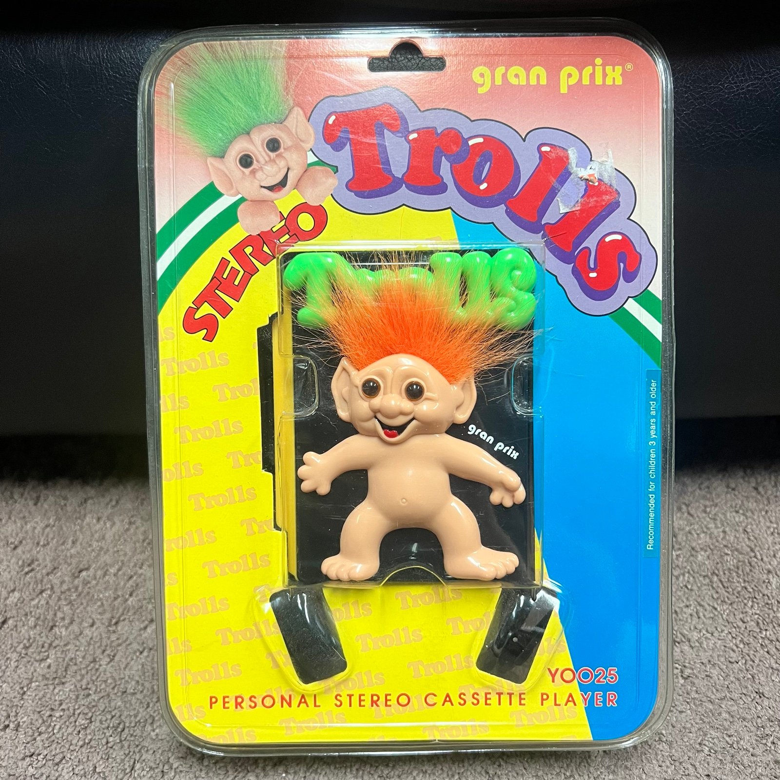 Vintage Trolls Cassette Player Grand Prix 1980-90s Troll Dolls Unused SEALED