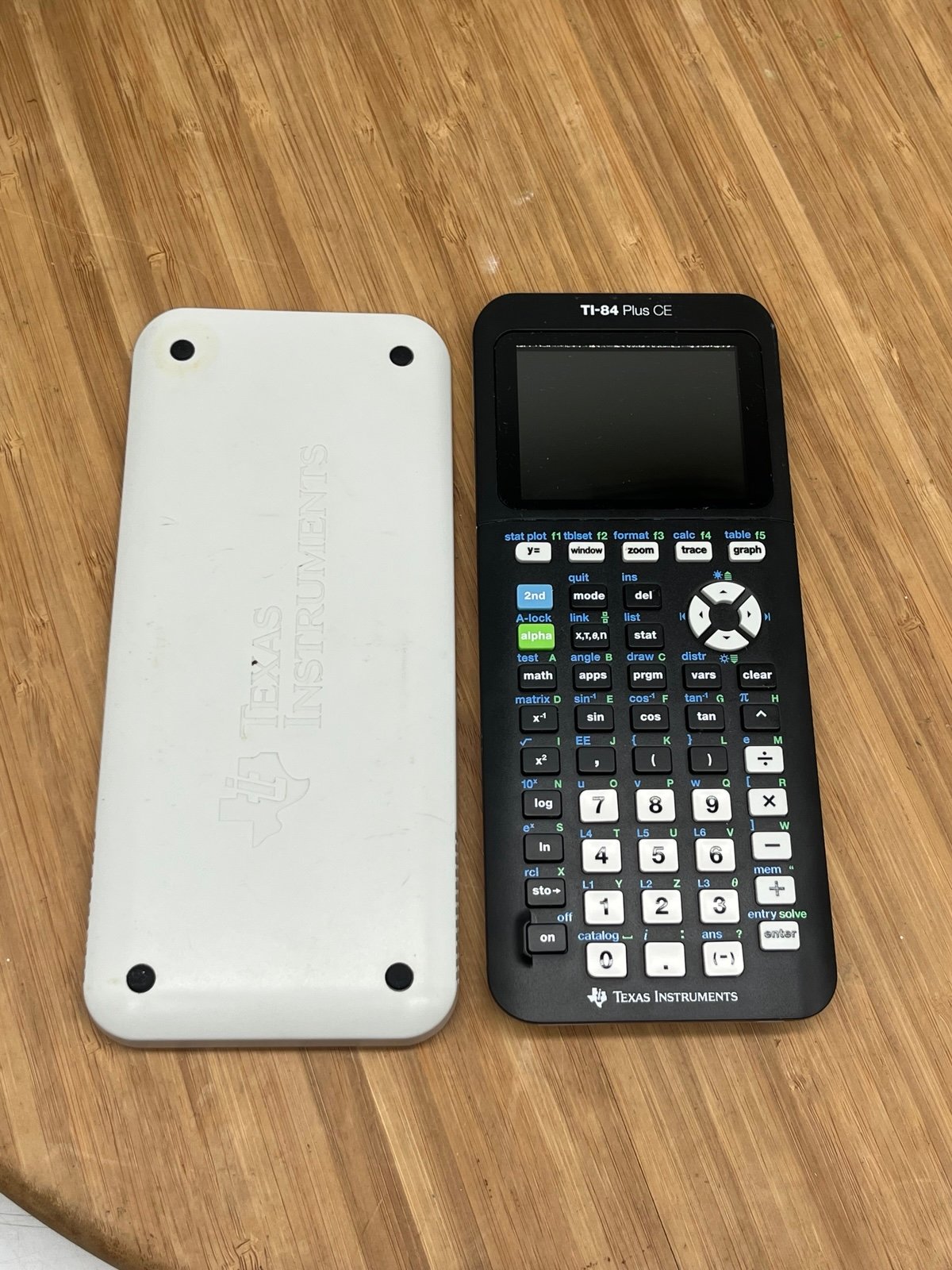 Texas Instruments TI-84 Plus CE Graphing Calculator - Black White Tested Good co