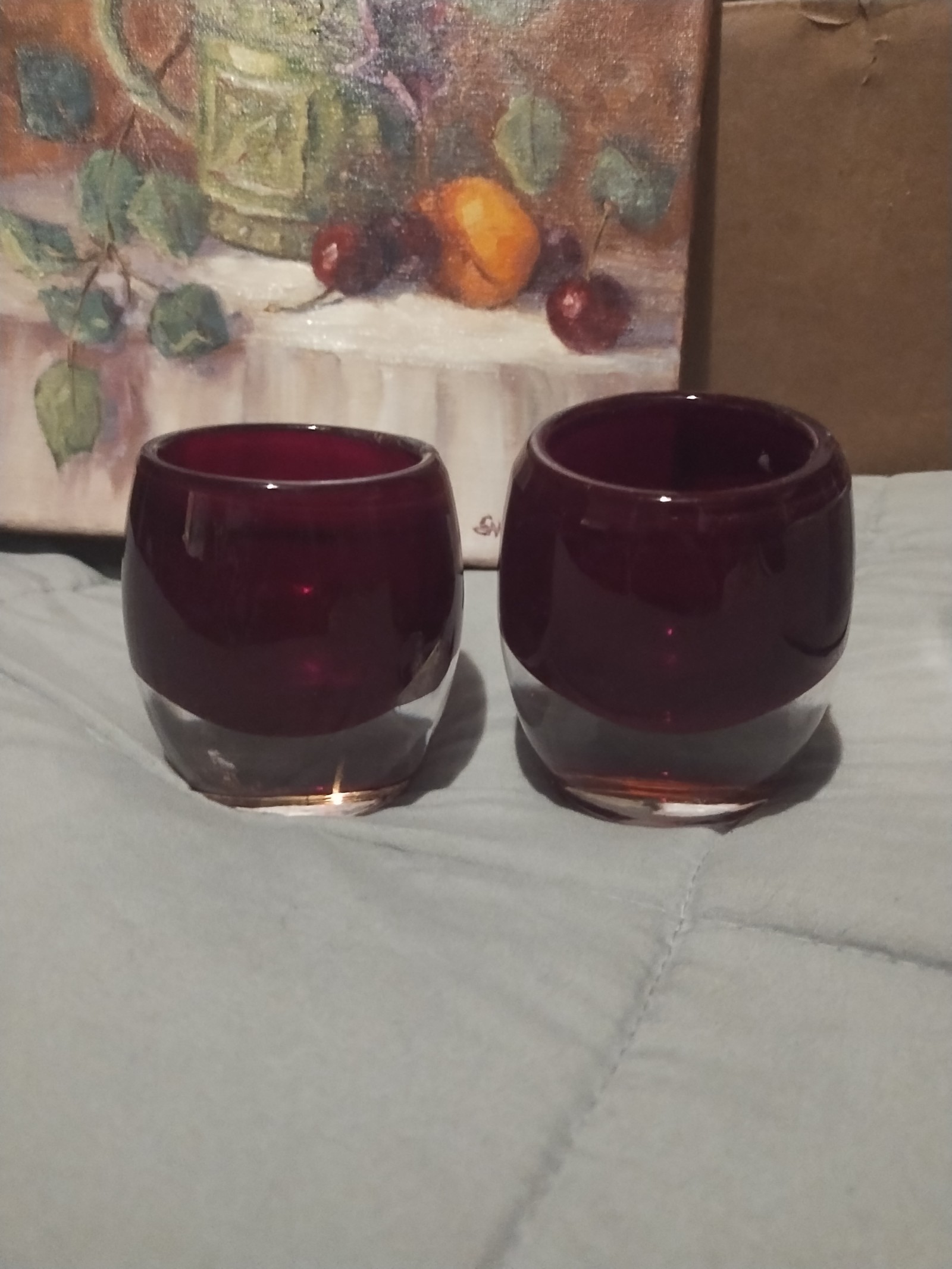 Murano amethyst glasses quantity 2