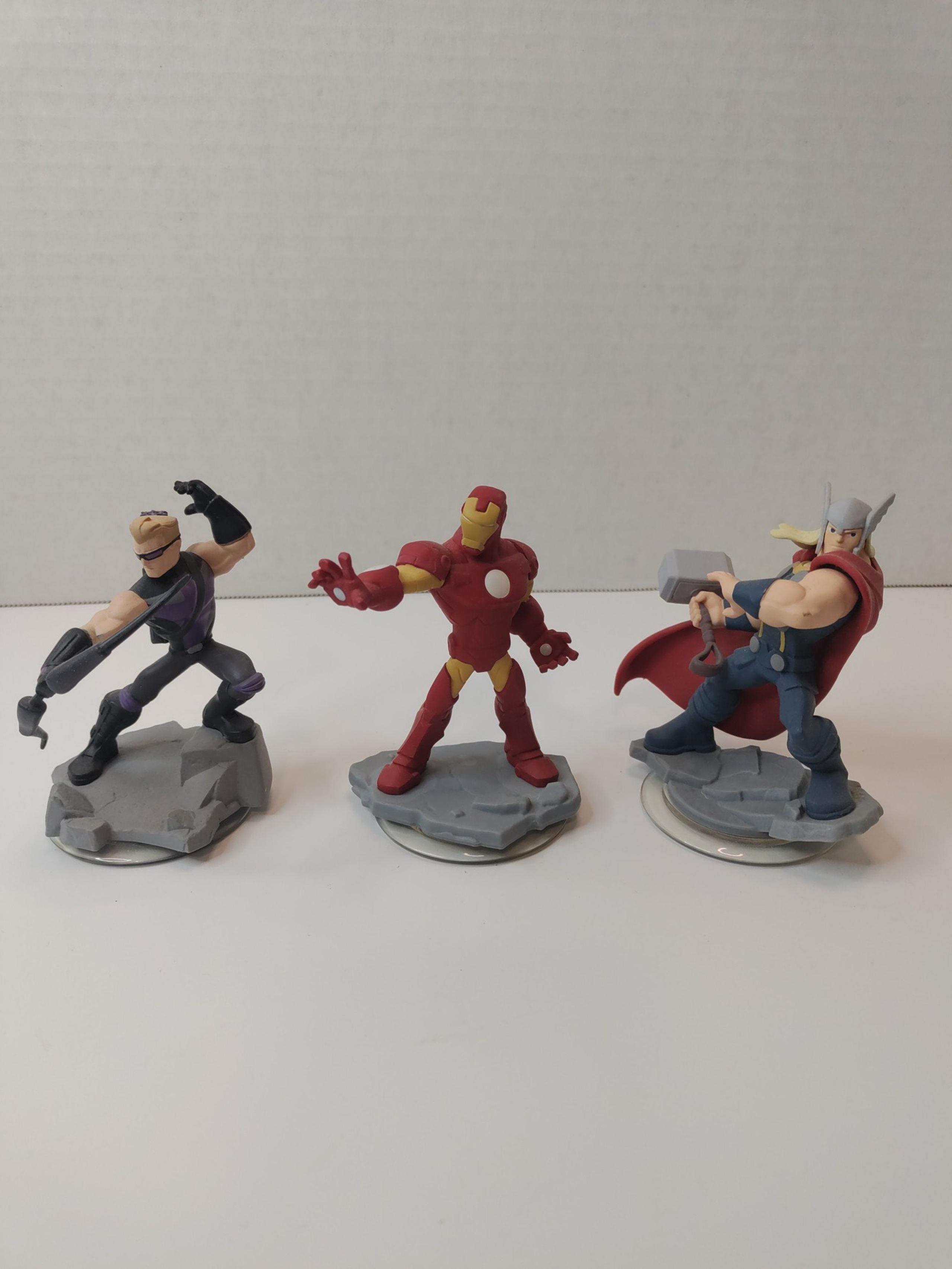 Disney Infinity 2.0 lot of 3 marvel figures iron Man Hawkeye thor
