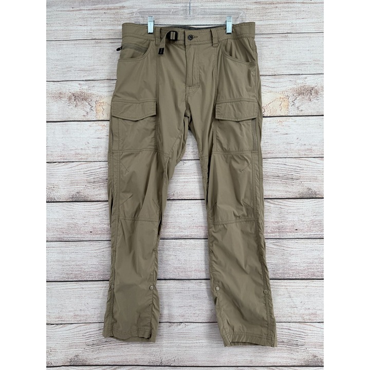 prAna Breathe Cargo Hiking Outdoor Pants Men's Size 34x30 Khaki/Tan