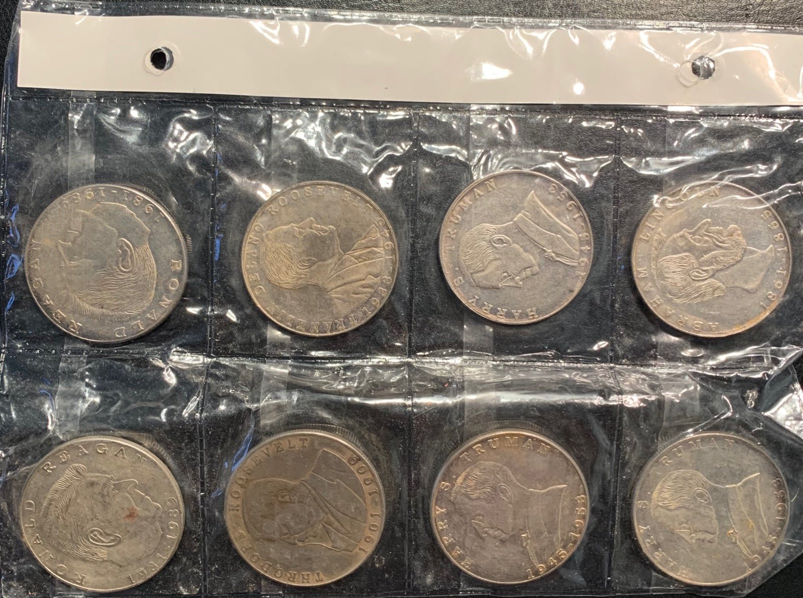 8 United States Presidents Commemorative Coins