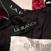 New LA BLANCA Black Mesh insert one piece bathing suit. Sz 16. Halter style.