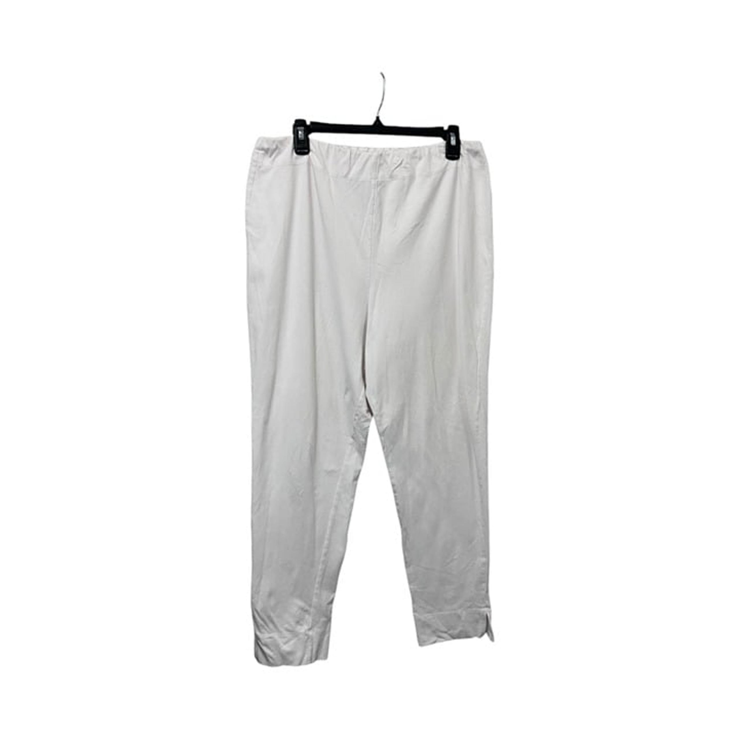 Soft Surroundings Womens White Pants Cotton/Spandex Blend Size L