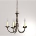 Progress Lighting P4009 Bronze Five Light 5-Light 18 W Taper Candle Chandelier