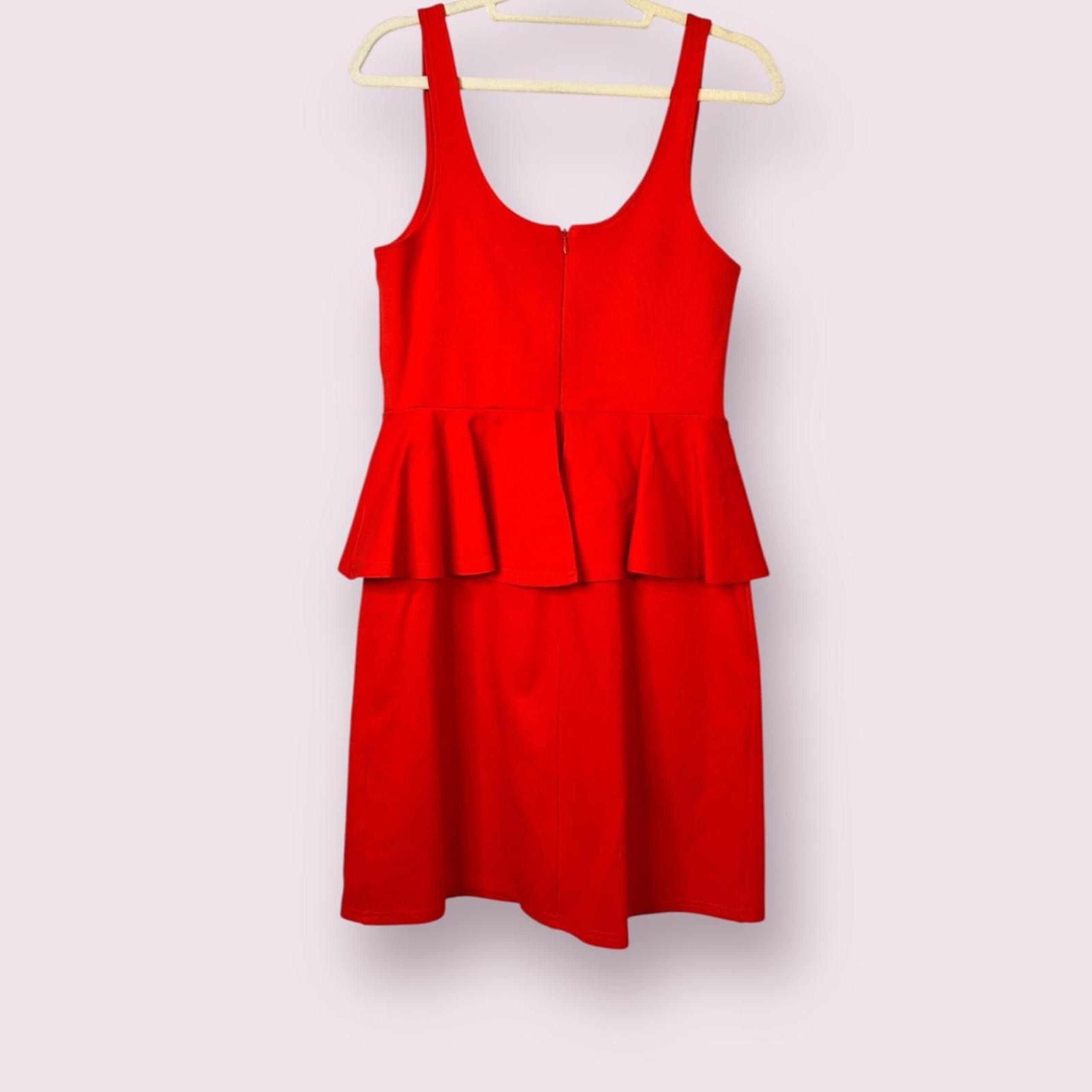 BB Dakota Red Peplum Dress