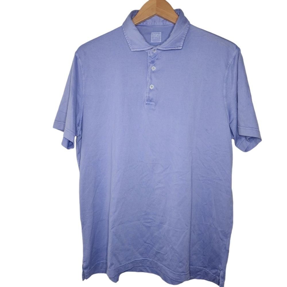 Fedeli Mens XL (58) Purple Made In Italy Soft to Touch Italian Polo Shirt