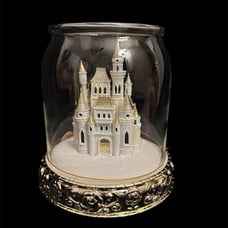 Disney Light Up Glass Cinderella Castle 3 Wick Candle Holder Bath & Body Works
