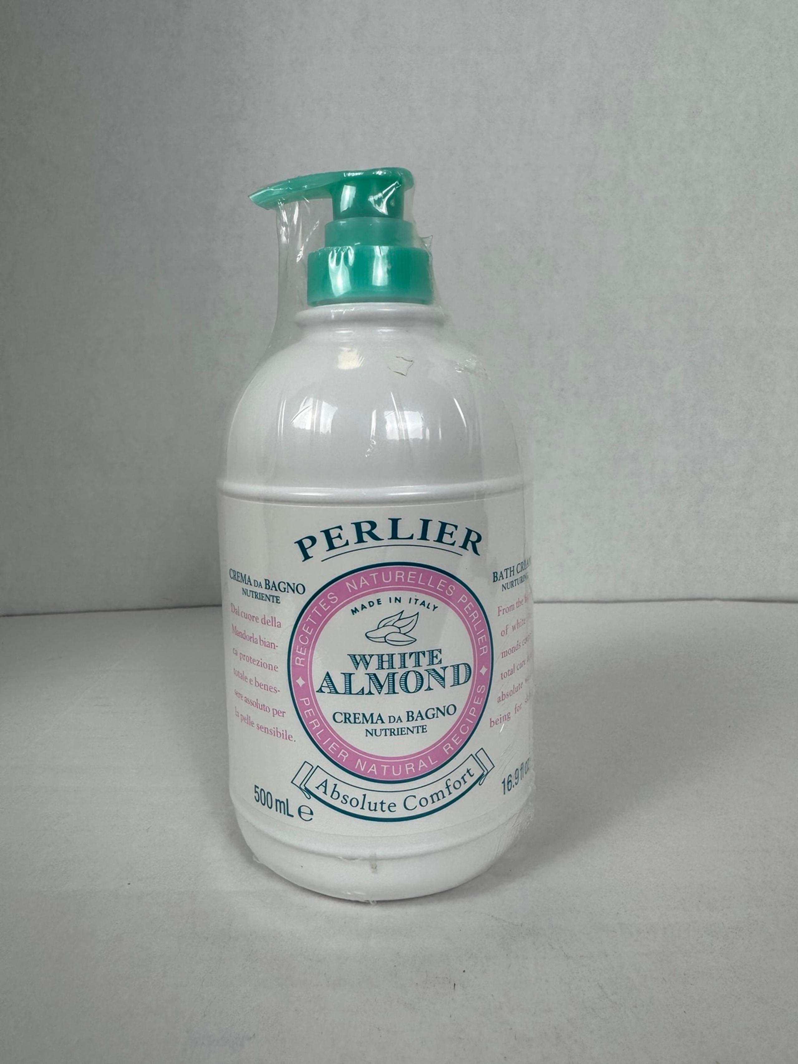 PERLIER White Almond Moisturizing Cream Bath - 16.9 fl. oz Brand New SEALED
