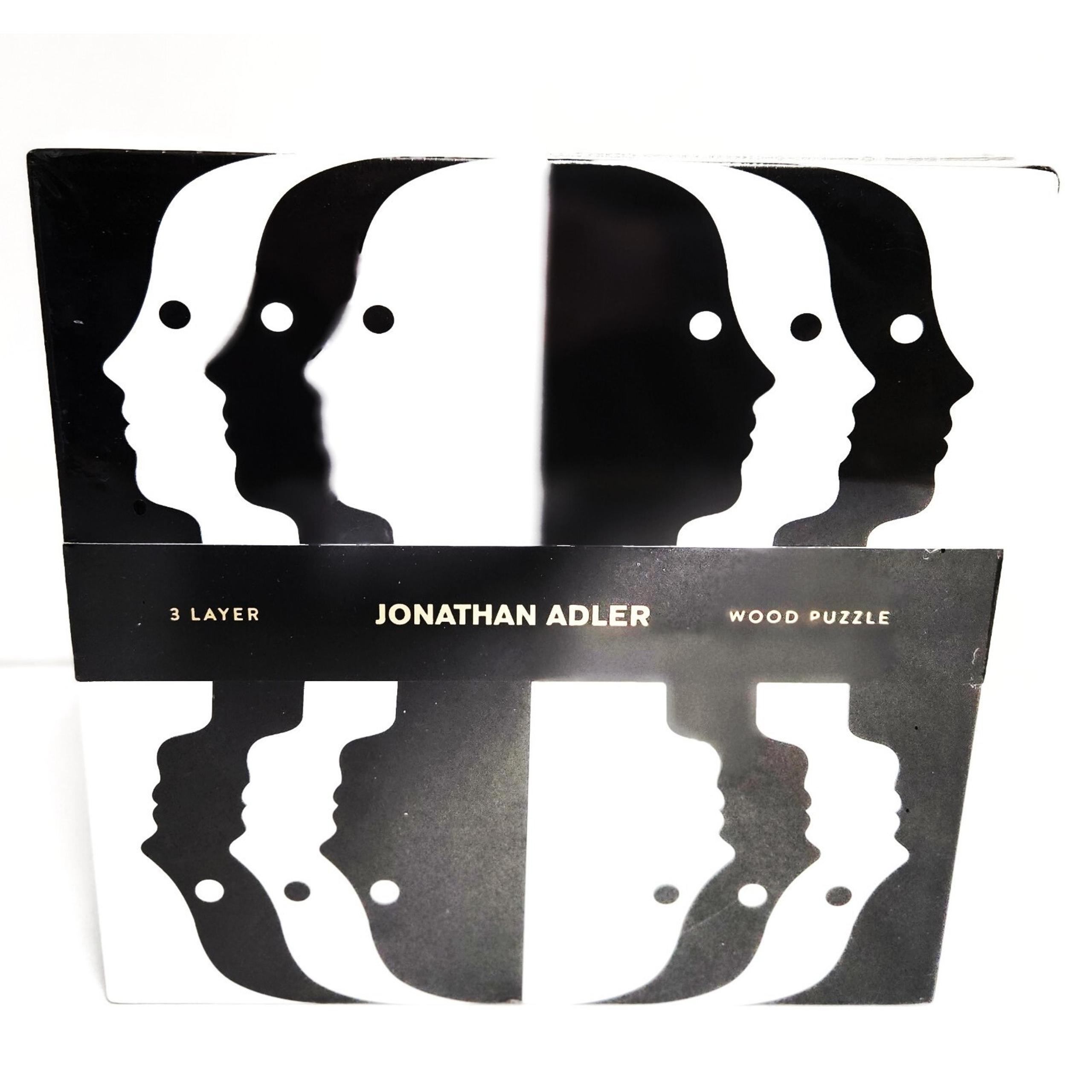 Jonathan Adler Atlas 3 Layer Wood Puzzle Trippy Puzzles with Tray New in Box