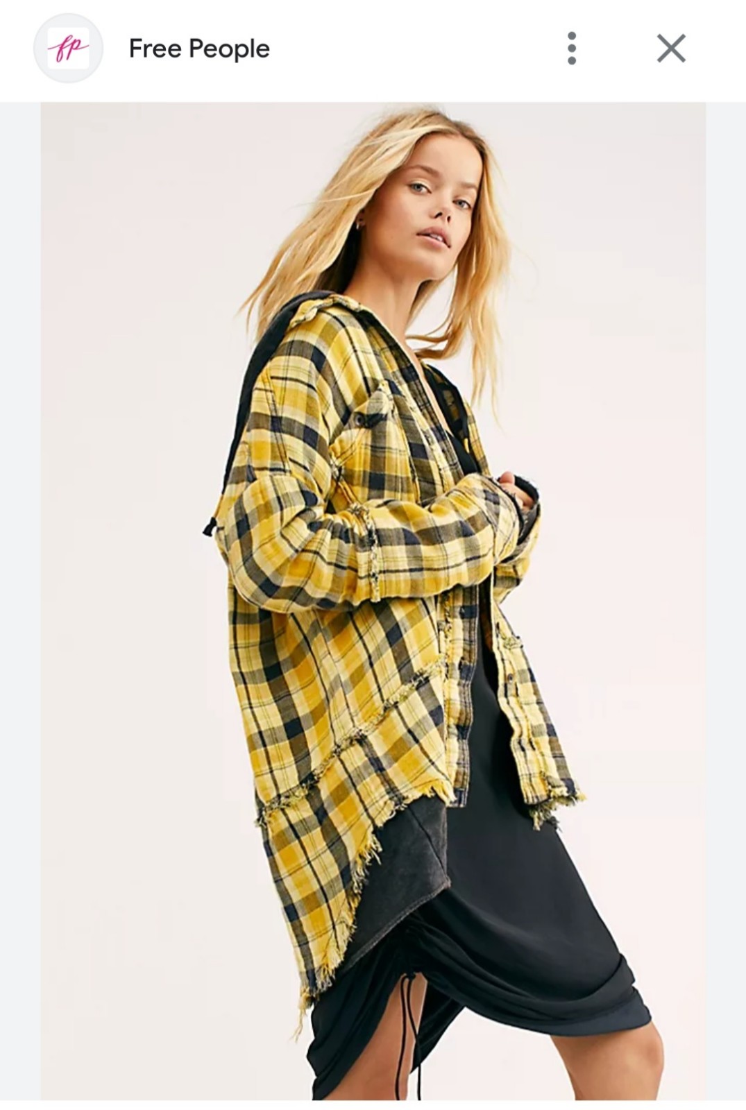 Free people calico basin plaid shacket