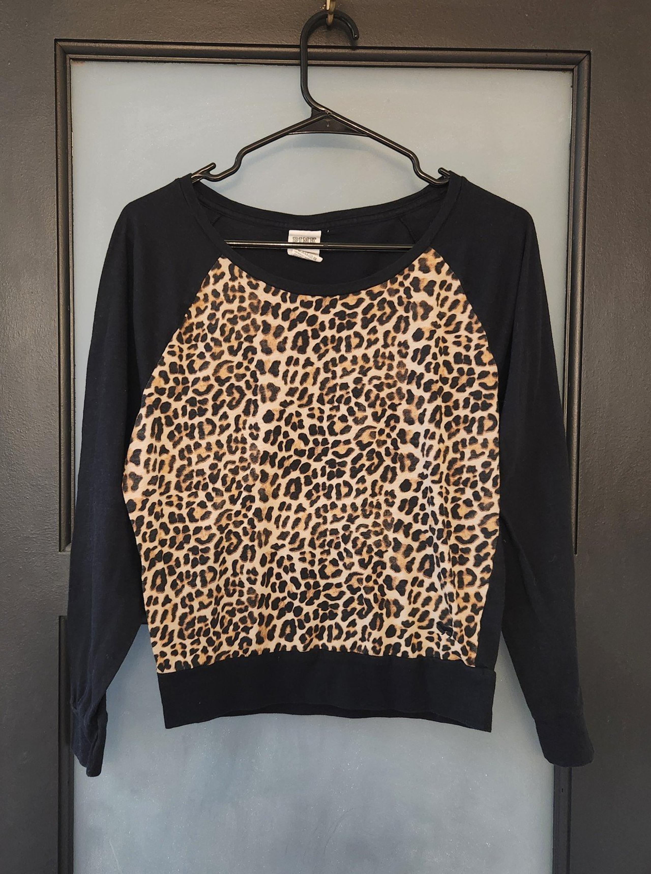 Victoria's Secret PINK Leopard Print Long Sleeved Shirt
