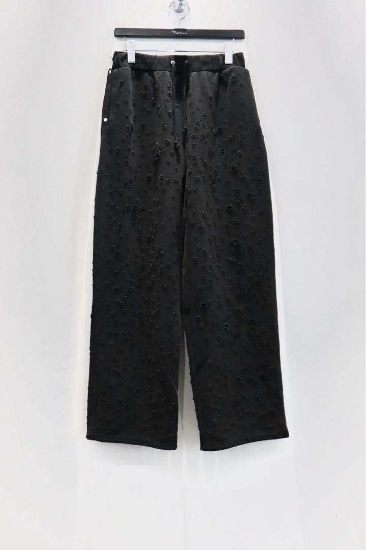 FAF Damaged Baggy Sweat Pants (BLACK)