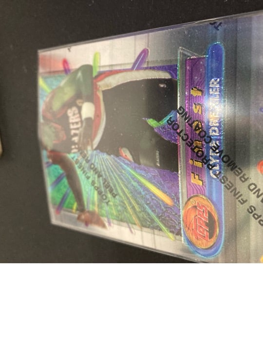 Topps Finest Drexler miscut. ONE OF A KIND