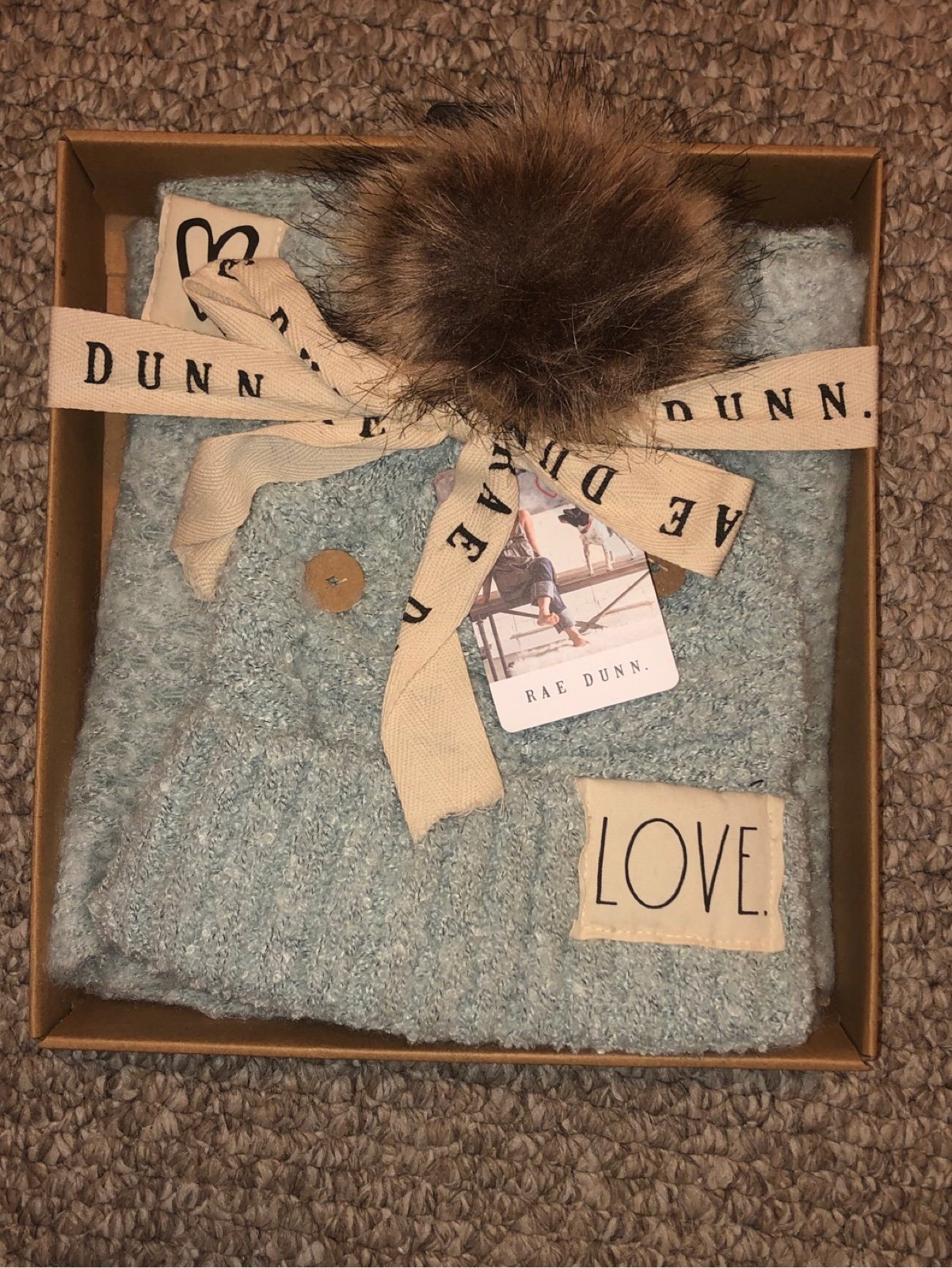 Rae Dunn Hat and Scarf matching set