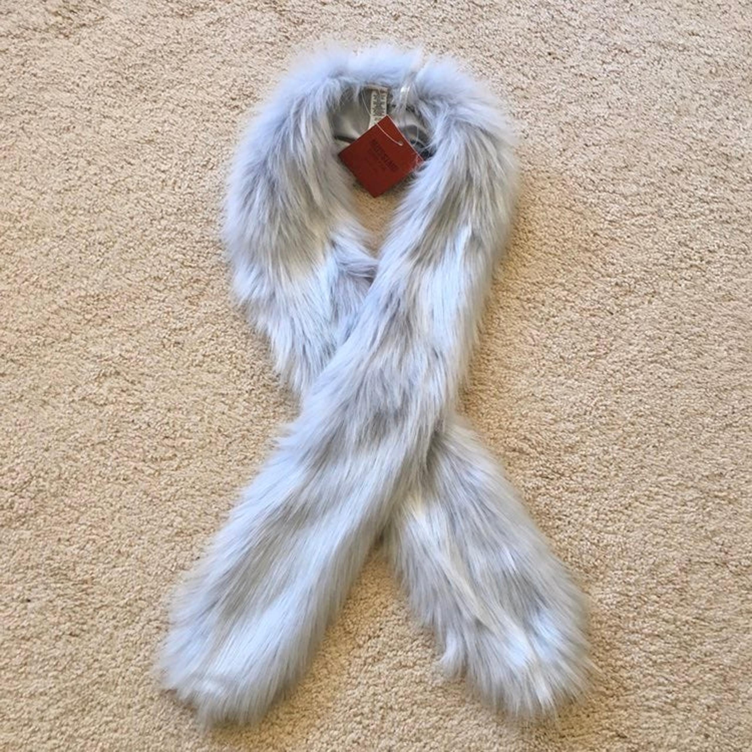Mossimo Supply Co. Light Blue Faux Fur Scarf