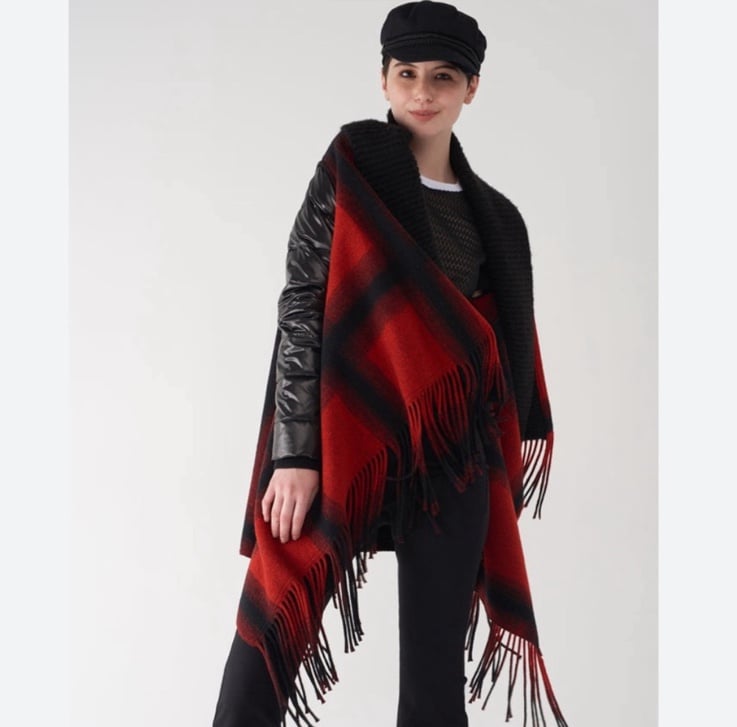 SØSKEN Multi Fabric Plaid Brushed Knit Jacket