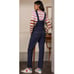 Boden Overalls Slim Fit Denim Dungarees Womens Size US 16 Regular Dark Blue