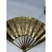 Vintage Solid Brass Oriental Hand Fan Wall Decoration Dragon Design Set of 2