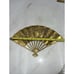 Vintage Solid Brass Oriental Hand Fan Wall Decoration Dragon Design Set of 2