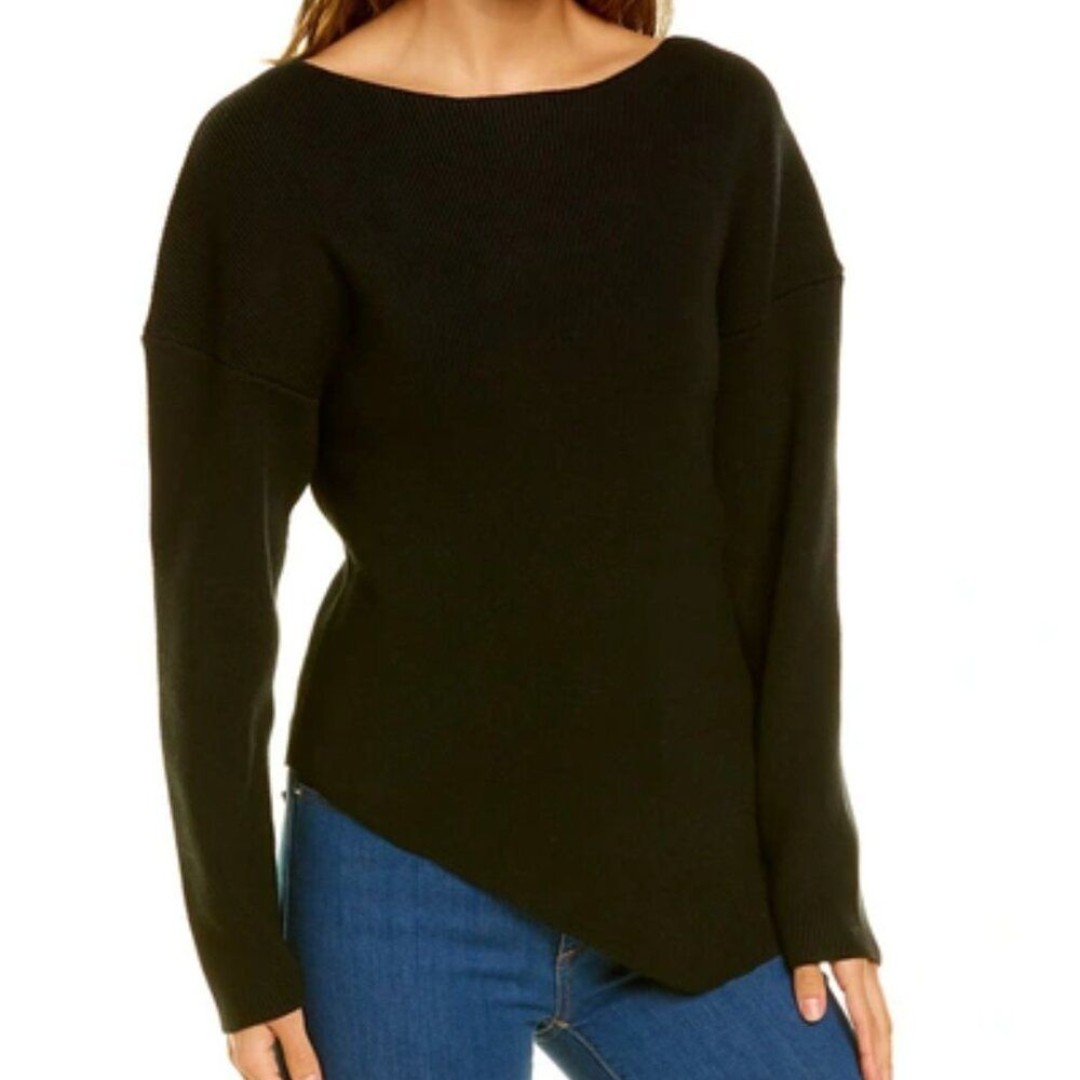 Modern Citizen Black Jourdan Asymmetrical Hem Sweater Size X-Small NWOT