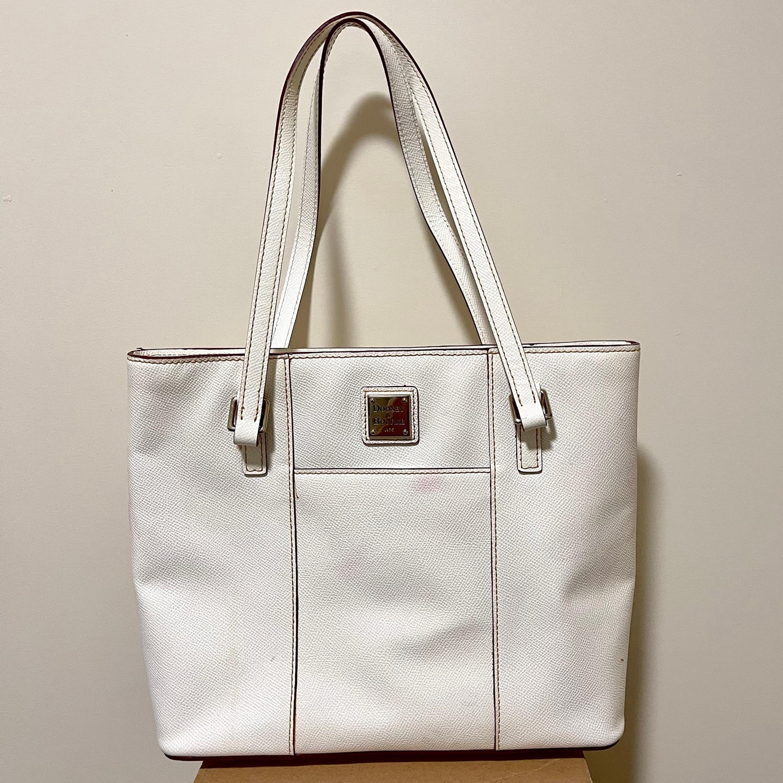 Dooney & Bourke Saffiano Leather Lexington White Shoulder Handbag