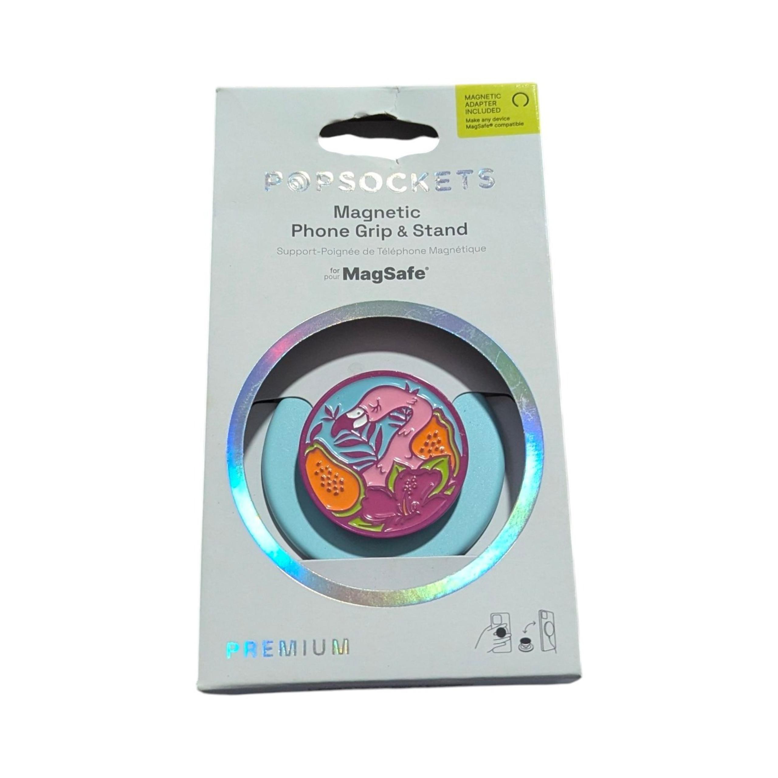 D2-N PopSockets Magnetic Phone Grip and Stand for MagSafe - Enamel Flamingo