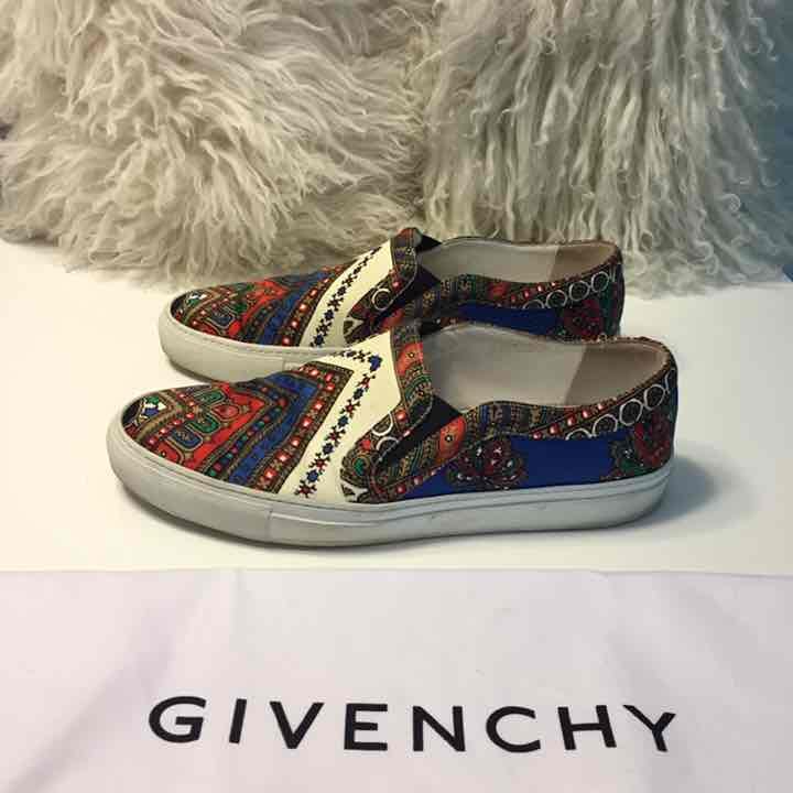 Givenchy Paisley silk slip on sneakers
