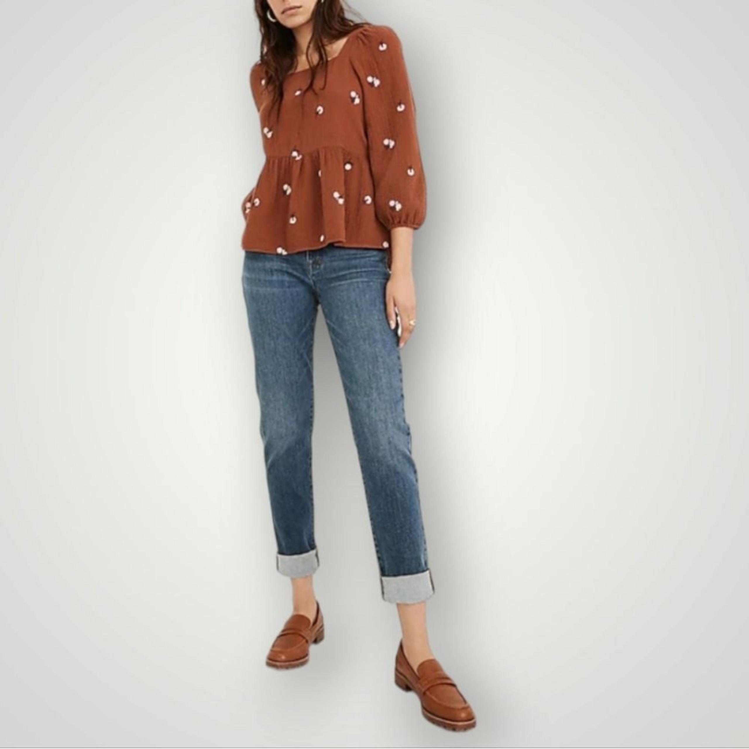 MADEWELL Jeans Womens 26 Blue The Slim Boyjean Denim Stretch Mid Rise Slim Fit