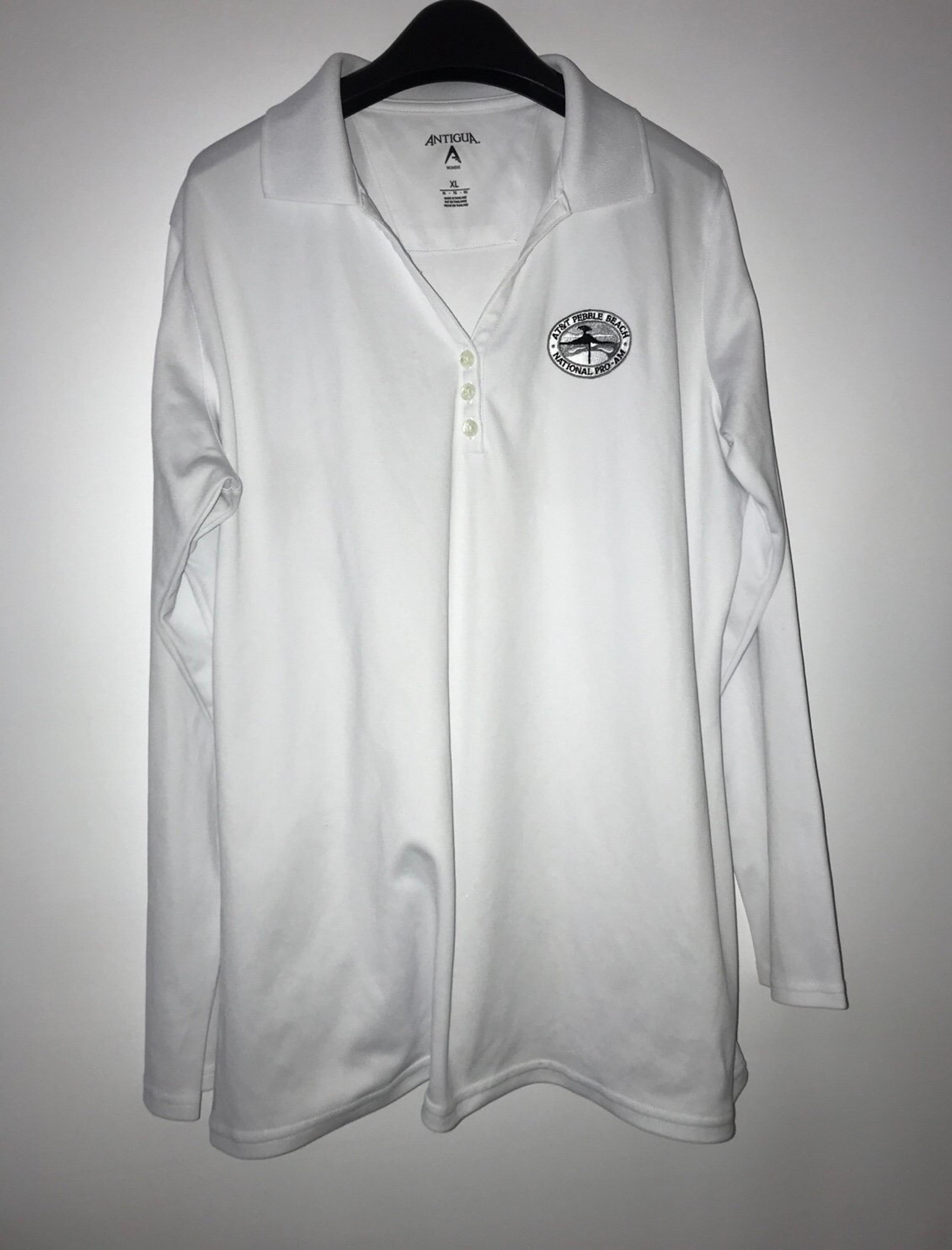 Women's LONG SLEEVE golf pebble beach white Size XL
