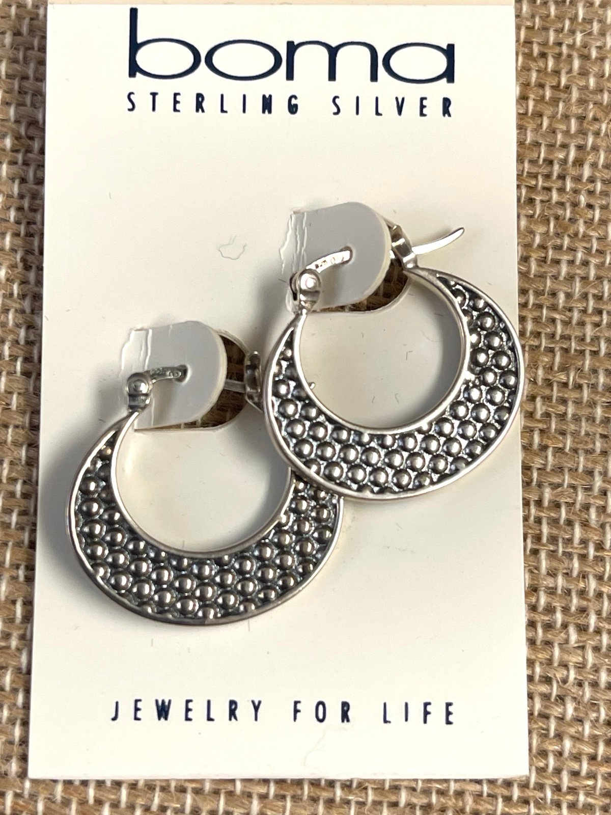 Boma Sterling Silver Hoop Earrings