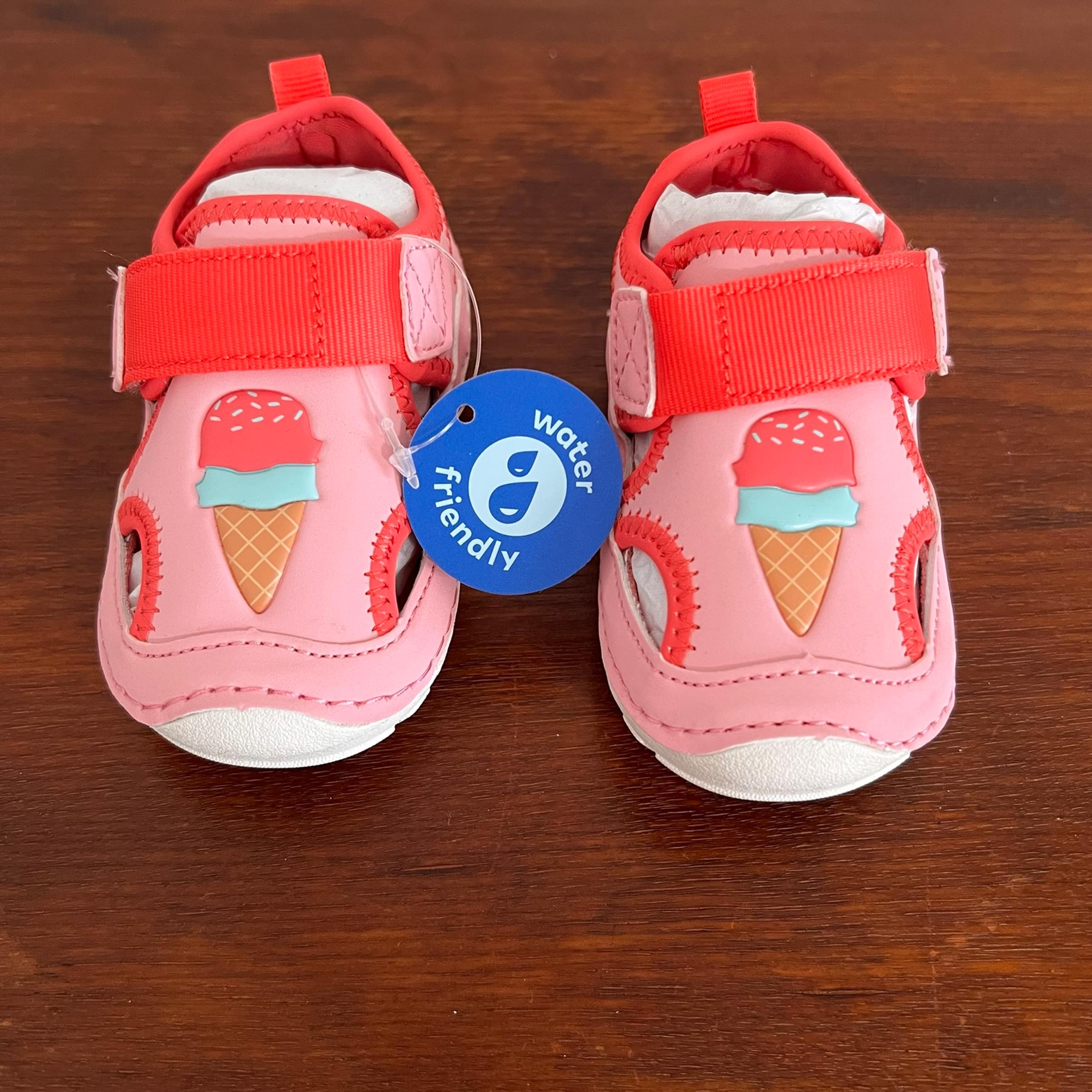 Baby Girls Splash Ice Cream Shoes Size 3.5W NWT - Stride Rite