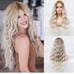 Human hair blend ash blonde/dirty blonde wig