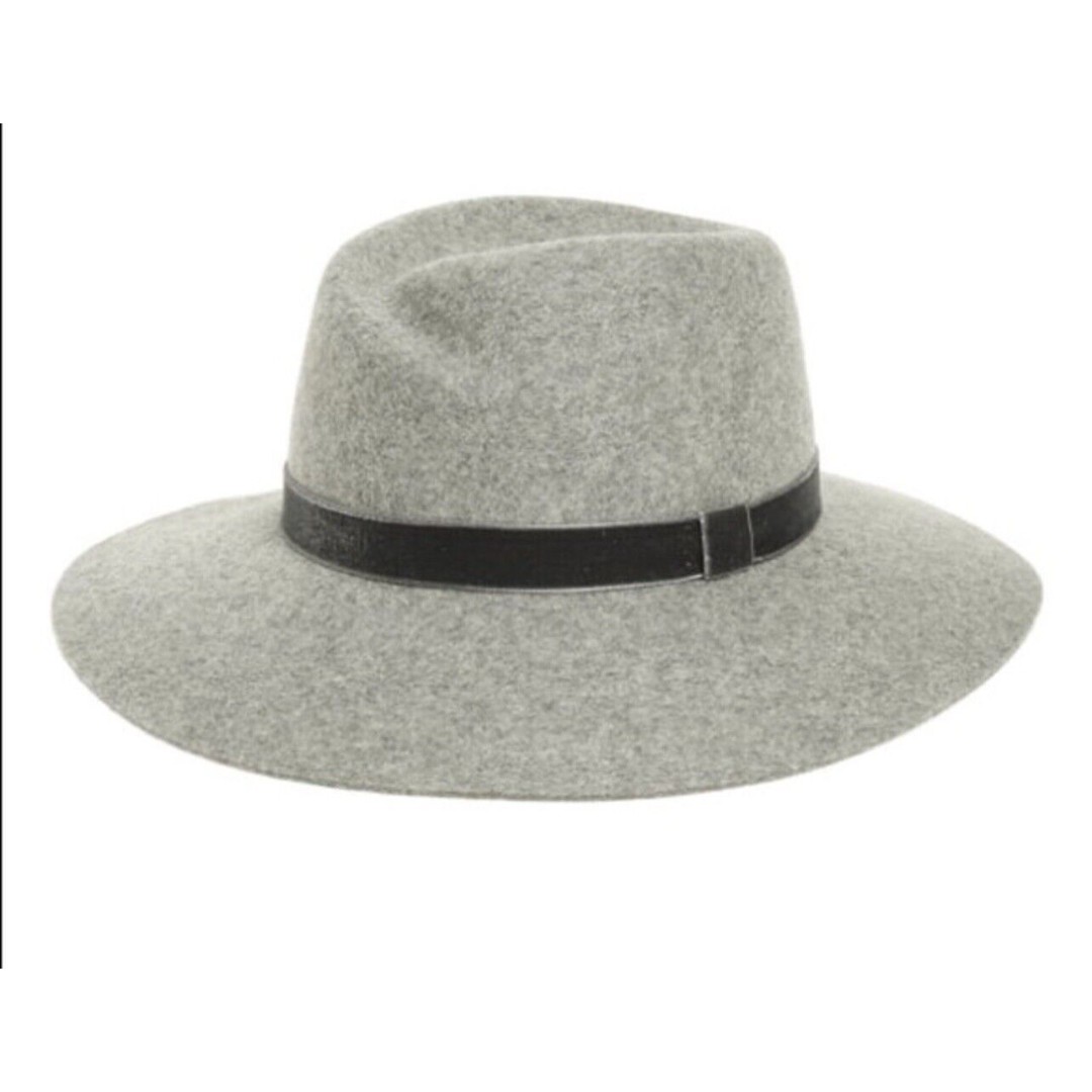 Rag & Bone Zoe Wool Fedora In Gray Sz S New
